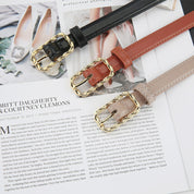 3 Farben Retro Twist Square Schnalle Gürtel Gürtel