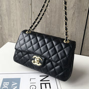 Mode Leder Ringer Lock Catch Single Shoulder Crossbody Bag Handtasche
