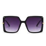 Trendige Sonnenbrille mit übergroßem Rahmen und quadratischem Metallausschnitt in 8 Farben