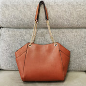 Cross pattern PU leather chain hand shoulder bag with chain