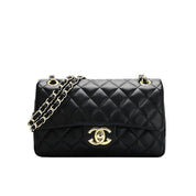Mode Leder Ringer Lock Catch Single Shoulder Crossbody Bag Handtasche