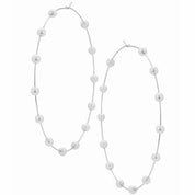 simple pearl big circle earrings earrings