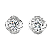 Stylish four-leaf Clover rhinestone Earrings