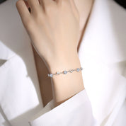 Heart of the Ocean Sterling Silver Austrian Crystal Bracelet