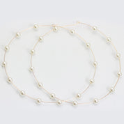 simple pearl big circle earrings earrings