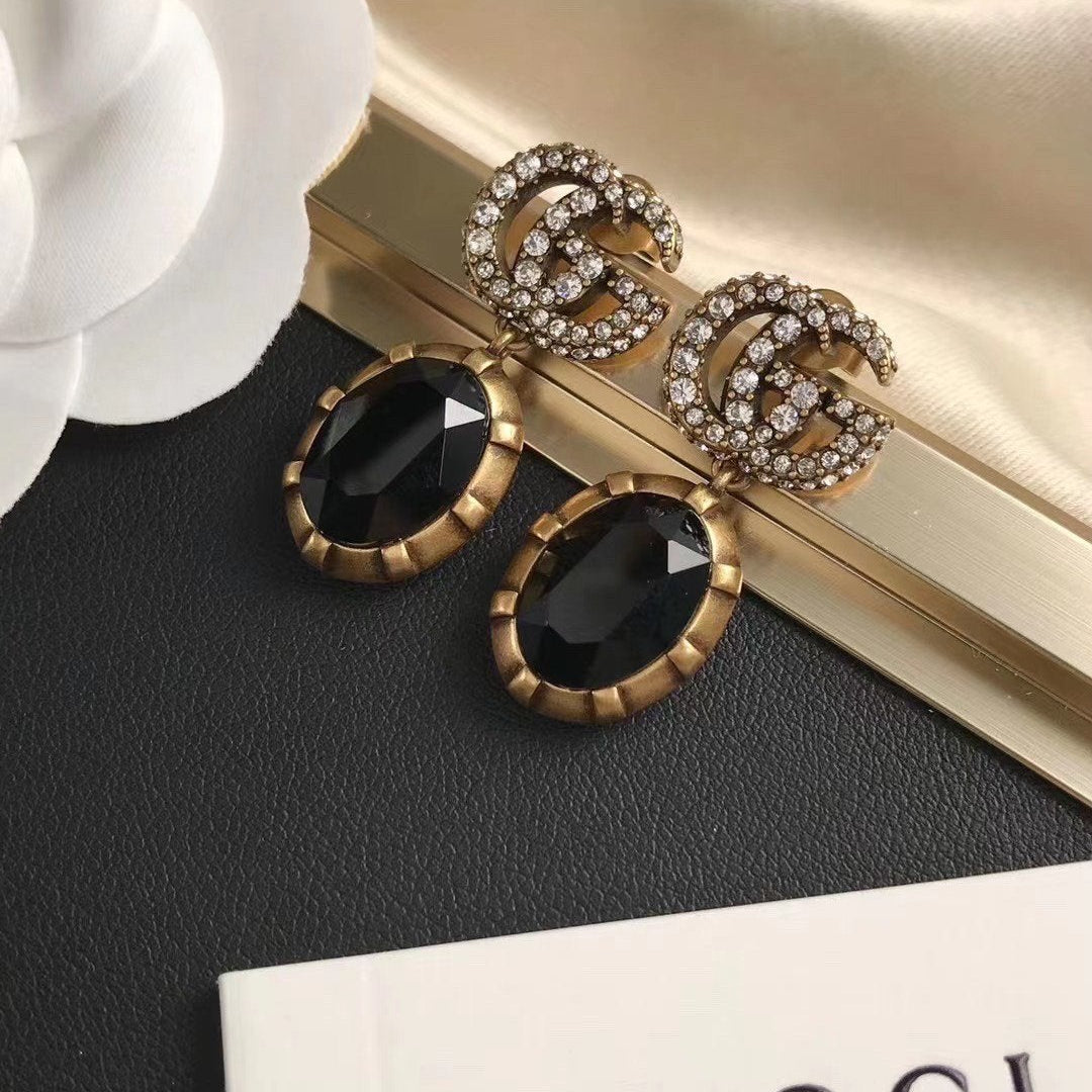 3 Colors Elegant Crystal Earrings
