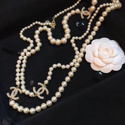 Fashion irregular long pearl necklace