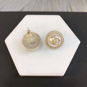 Exquisite runde Strass-Ohrringe