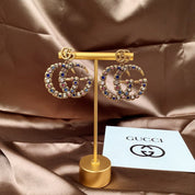 Retro-Ohrringe mit Diamanten