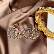 Retro-Ohrringe mit Diamanten