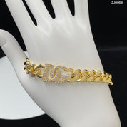 Fashion Rhinestone Letter Bracelet