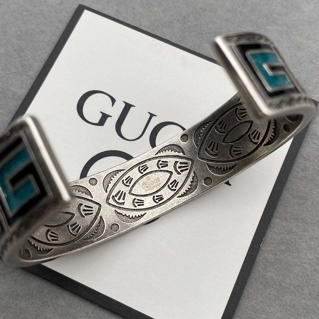 Classic Vintage 2 Color Letter Bracelet