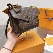 Luxuriöse Umhängetasche aus Leder mit Schleife