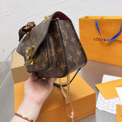 Luxuriöse Umhängetasche aus Leder mit Schleife