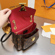 Luxuriöse Umhängetasche aus Leder mit Schleife