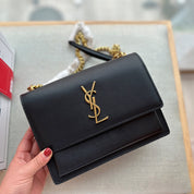 Klassische Double Sunset Ledertasche