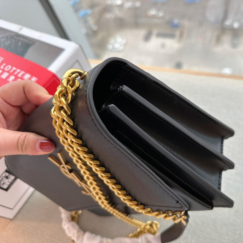 Klassische Double Sunset Ledertasche