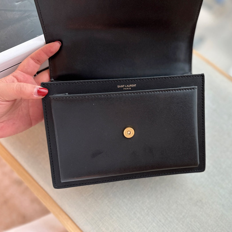 Klassische Double Sunset Ledertasche
