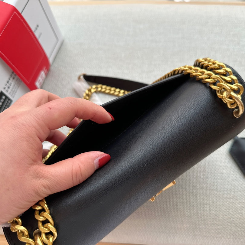 Klassische Double Sunset Ledertasche