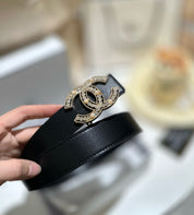 Luxury double C pearl belt