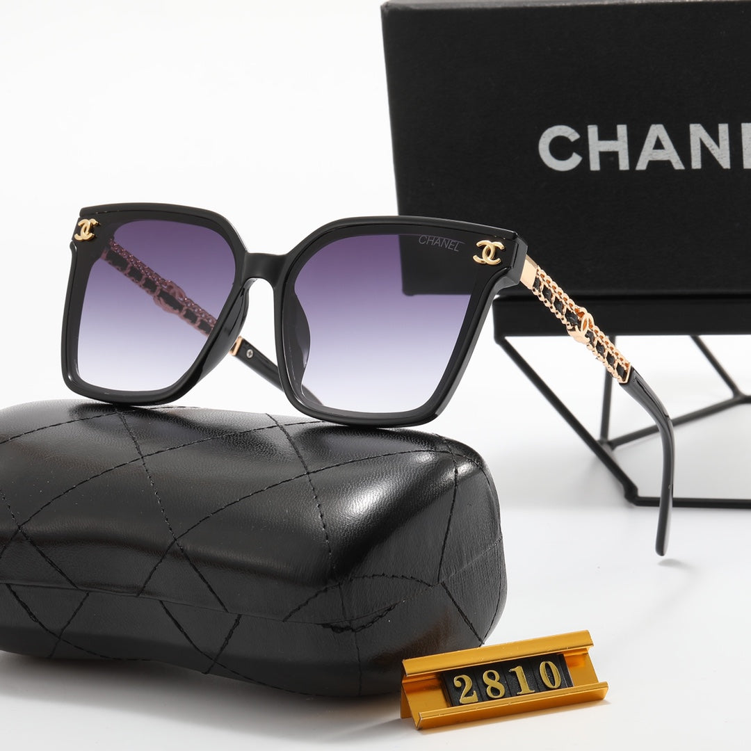 8-Color Fashion Double C Frame Mirror Temple Polarized Sunglasses