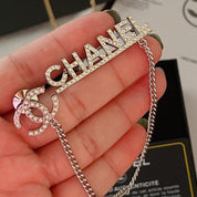 Klassische CC Strass-Buchstaben-Kettenbrosche