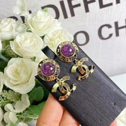 Mode CC Runde Strass Baumeln Ohrringe