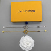Luxury Lobster Clasp Round Alphabet Bracelet