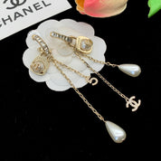 Mode CC Strass Perle Baumeln Ohrringe
