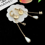 Mode CC Strass Perle Baumeln Ohrringe