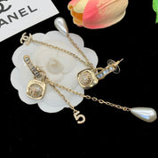Mode CC Strass Perle Baumeln Ohrringe