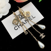 Mode CC Strass Perle Baumeln Ohrringe