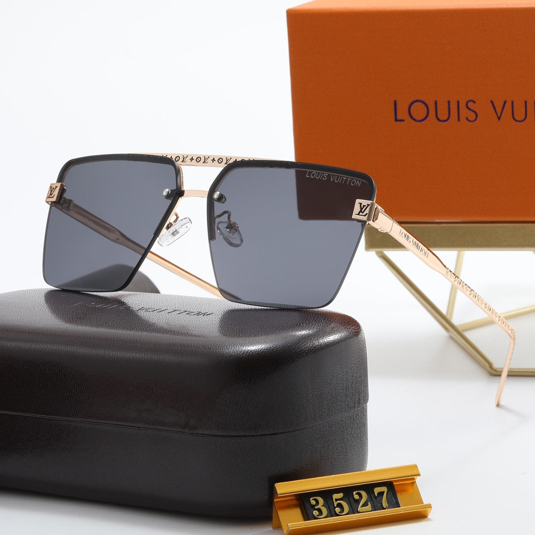 5-color fashionable four-leaf clover flat sunglasses