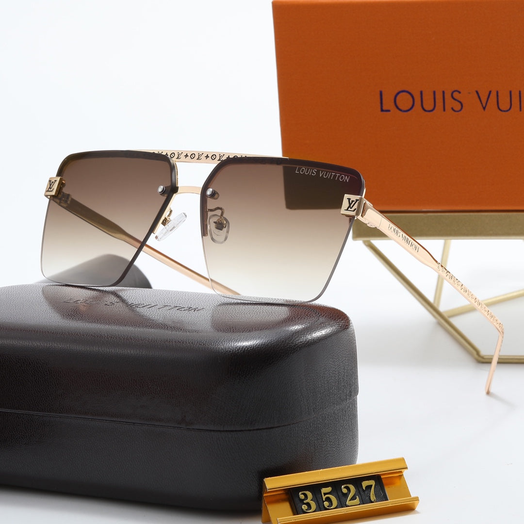 5-color fashionable four-leaf clover flat sunglasses