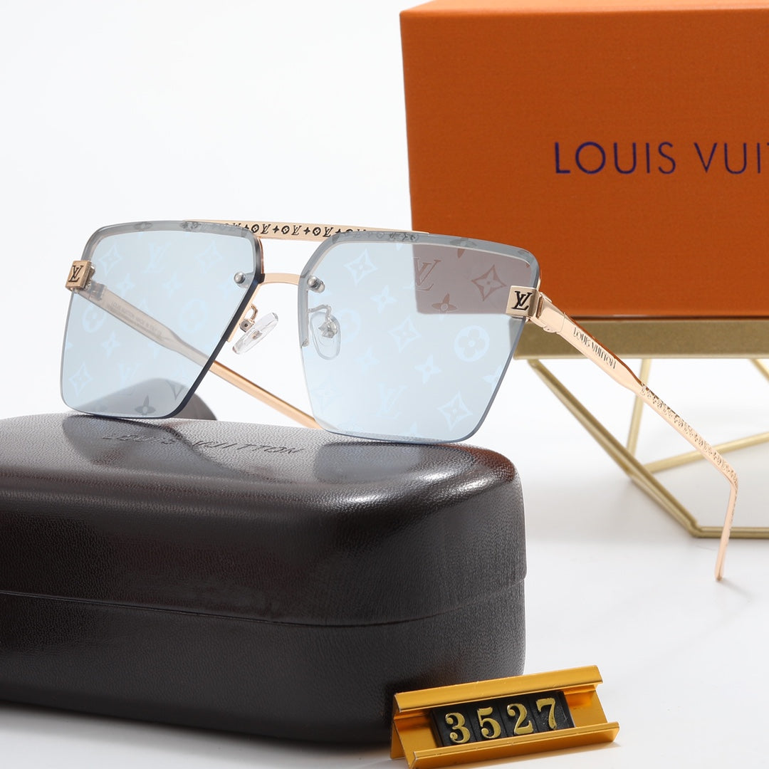 5-color fashionable four-leaf clover flat sunglasses