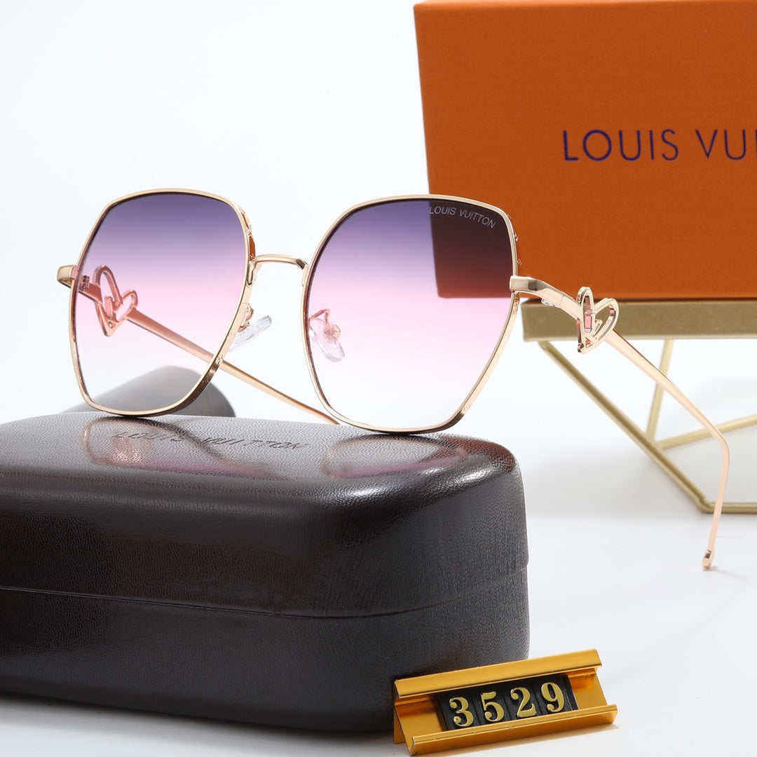 5-color fashionable four-leaf clover flat sunglasses
