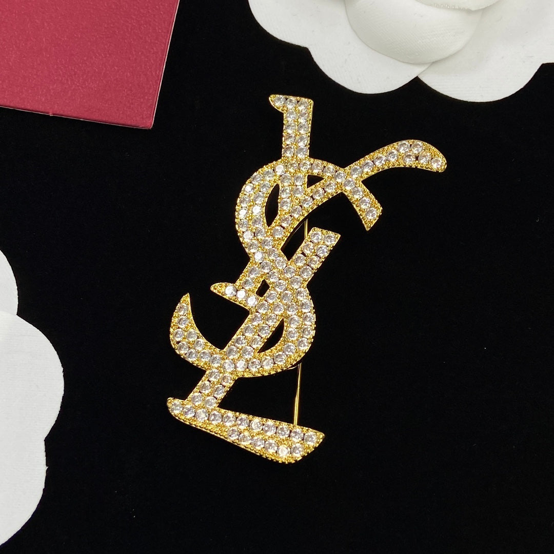 Mode YS Strass Muster Brosche