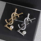 Mode YS Strass Perle Muster Brosche
