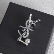 Mode YS Strass Perle Muster Brosche