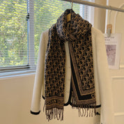 Fashion CD Schal mit diagonalen Streifen