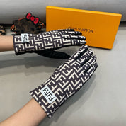Classic FF letter jacquard gloves