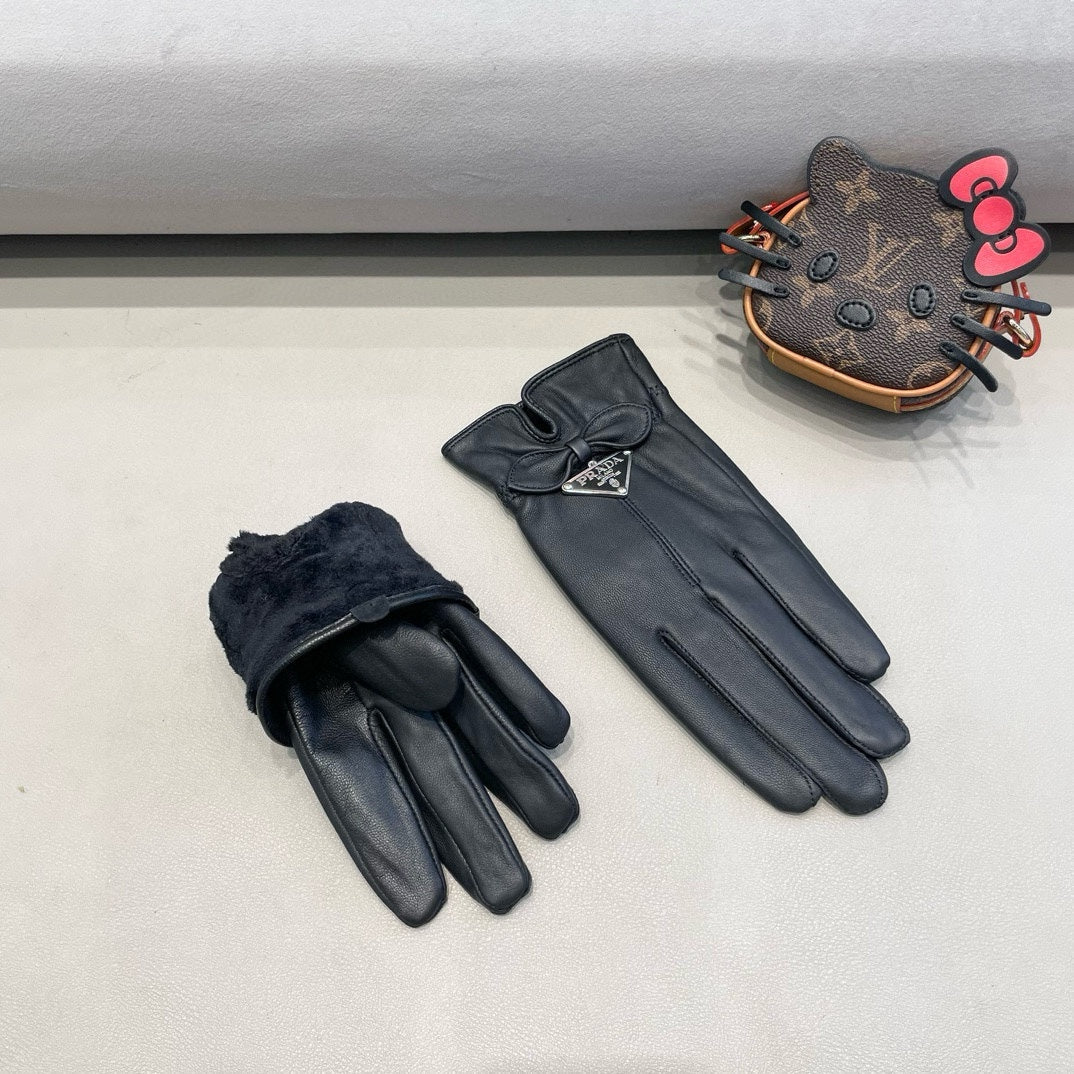 Fashion PAR letter bow gloves