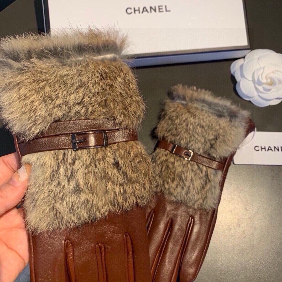 Fashion CC letter gloves