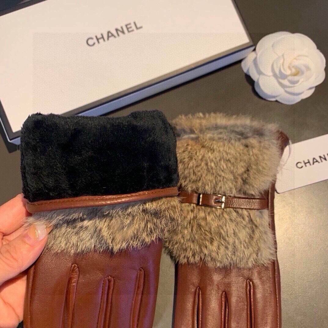 Fashion CC letter gloves