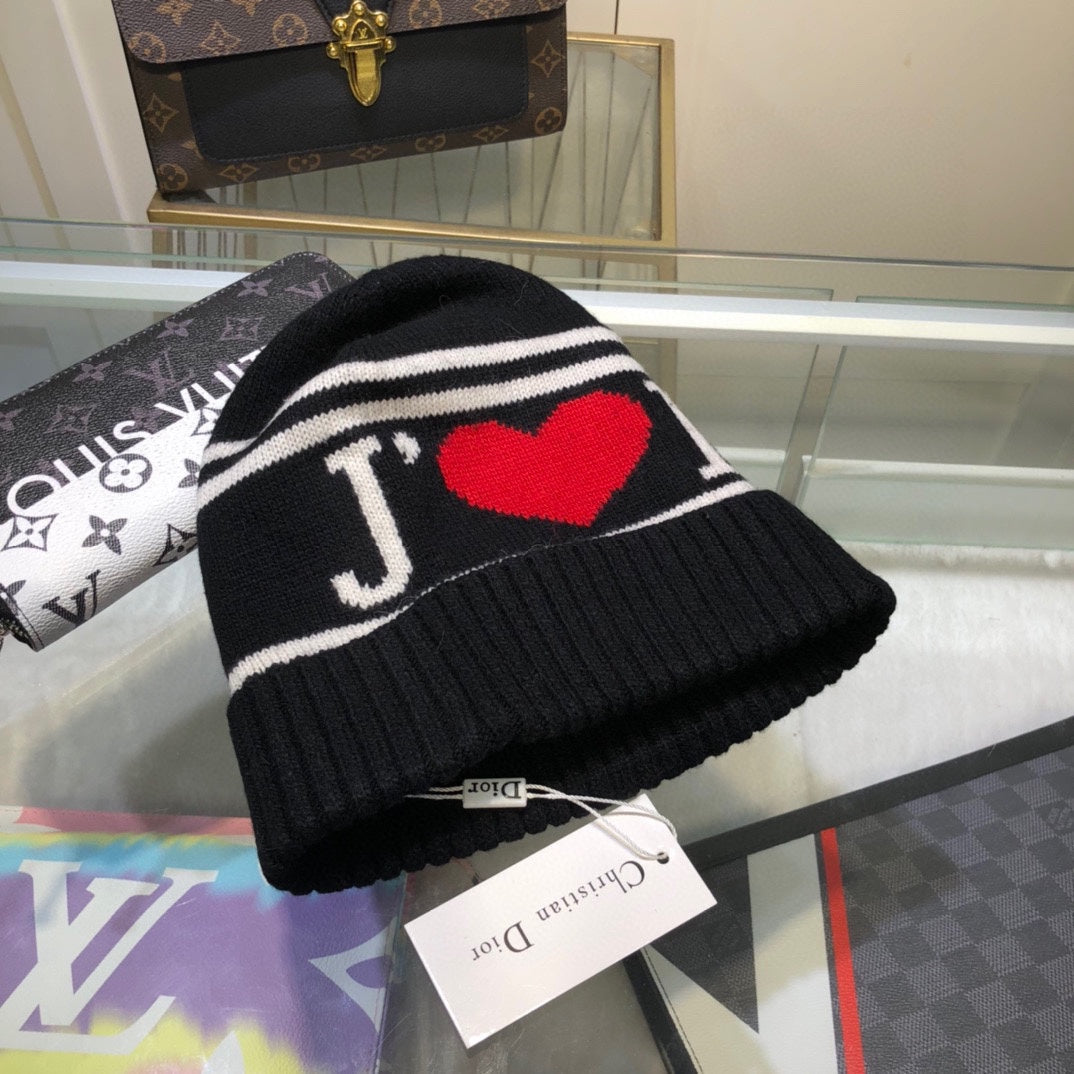 Modische Plüsch-CD-Strickmütze