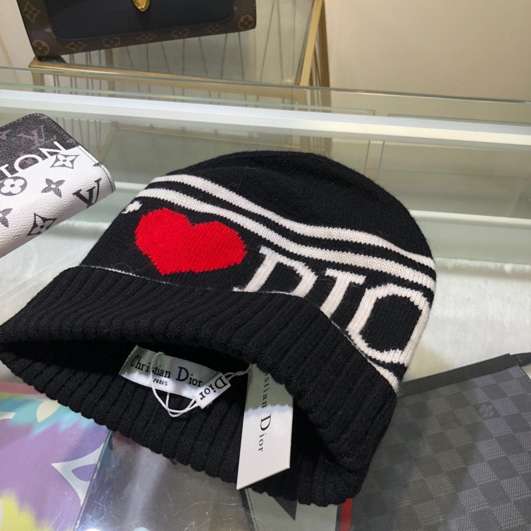 Modische Plüsch-CD-Strickmütze