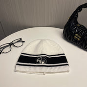 Modische Strickmütze mit Doppel-B-Buchstaben