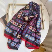 Classic CC letter pattern scarf