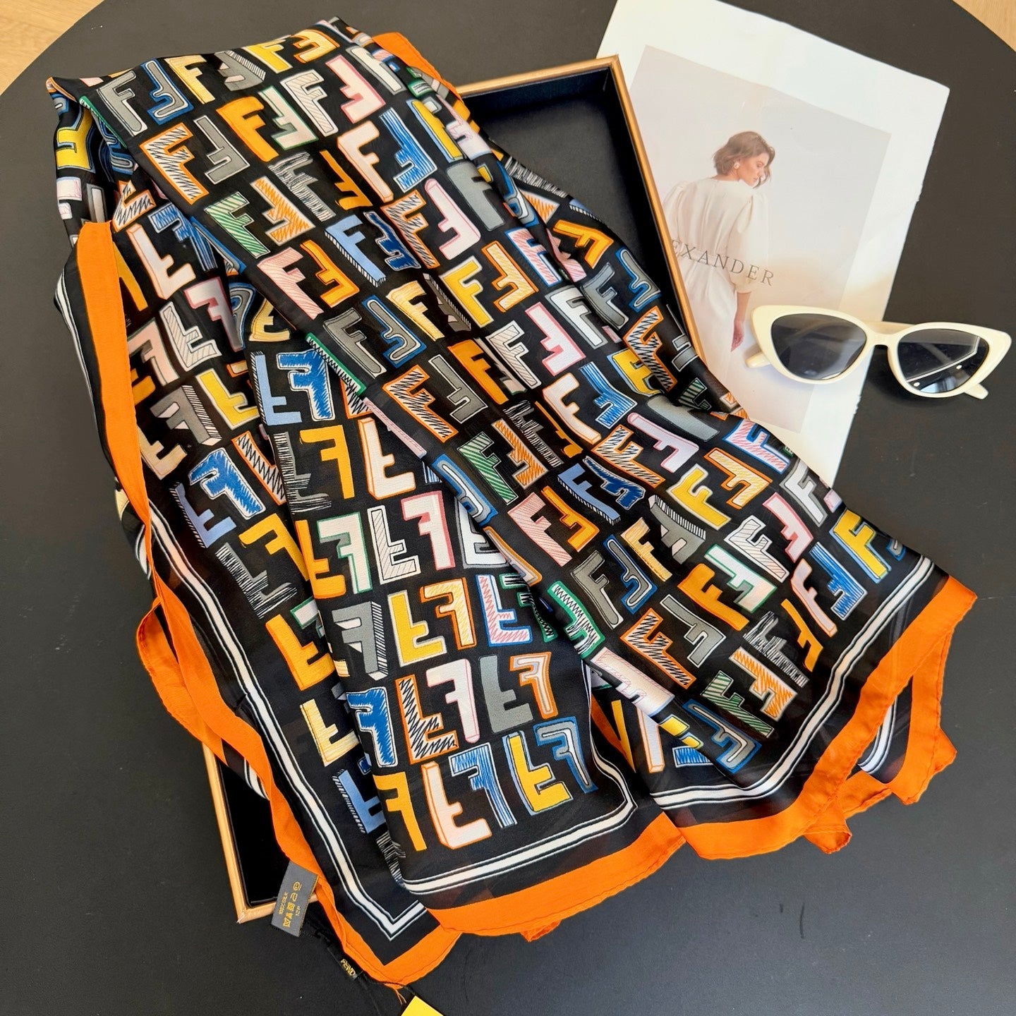 Classic FF letter pattern scarf