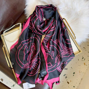 Classic CC letter pattern scarf